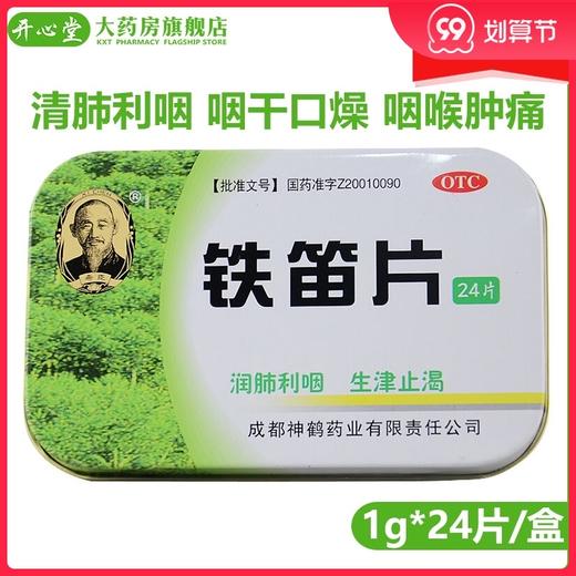 希臣 铁笛片24片/盒润肺利咽生津止渴咽干口燥声嘶哑咽喉肿痛 商品图0