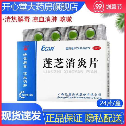 龙城莲芝消炎片24片清热解毒凉血消肿肺胃有热火毒内盛咳嗽气喘药 商品图0