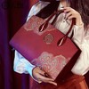 优雅民族风时尚牛皮印花女士手提包 商品缩略图0