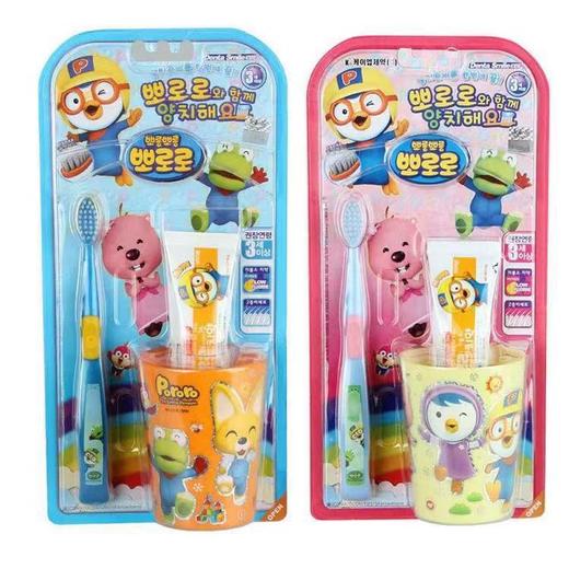【中欧班列精选】韩国进口 XDR Pororo牙具 三件套 商品图0