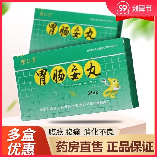 乐仁堂胃肠安丸 0.02g*72丸/盒 芳香化浊 理气止痛 健胃导滞 腹泻 纳差 恶心 呕吐 腹胀 腹痛 消化不良 肠炎痢疾 商品图0