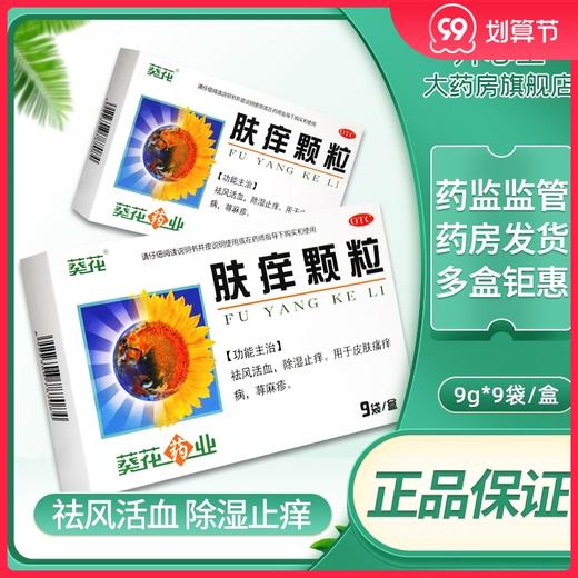 葵花 肤痒颗粒9g*9袋/盒祛风活血除湿止痒皮肤瘙痒荨麻疹 商品图0