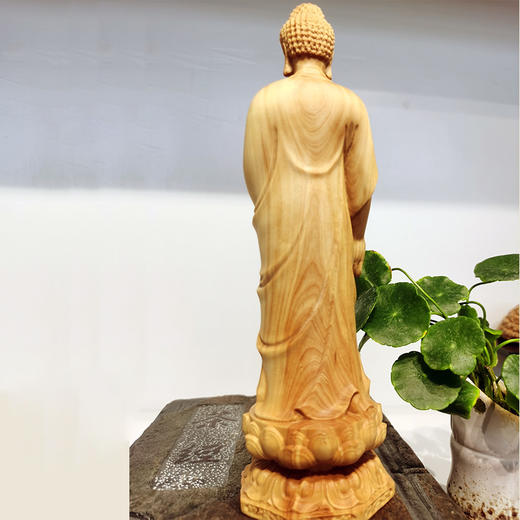 立莲如来佛°黄杨木摆件 商品图3