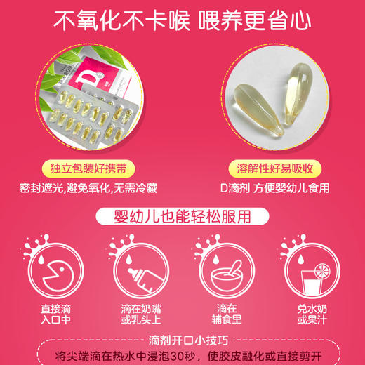 悦而维生素d3滴剂胶囊400IU*24粒成人vd儿童补钙 药房直发 正品 商品图4