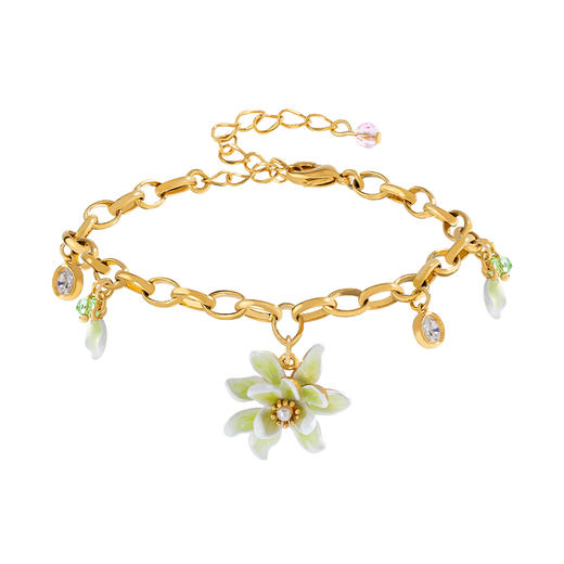 Juicy Grape栀子花开系列珐琅花朵手链女原创气质百搭时尚手镯潮 商品图4