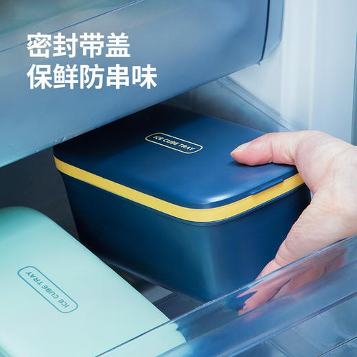 炊大皇冰盒 带盖冰格 制冰模具 带冰铲制冰器 保鲜盒冰块格子 冰箱冻冰块模具 凉夏制冰盒(双层PP) 商品图2