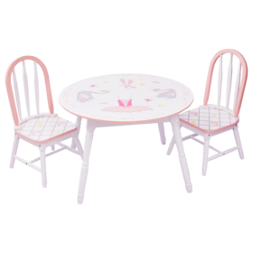 teamson纷朵奇儿童桌椅套装小桌小椅子靠背椅幼儿园家用女孩礼物