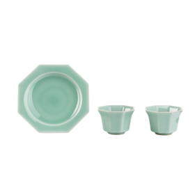 稀雀·茶事 | 龙泉粉青釉八角壶承套组