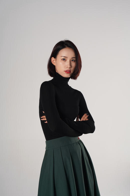 【双11内购】臣禾【100%美丽诺羊毛】【堆堆领羊毛衫】打底衫针织衫百搭T204090410 商品图6