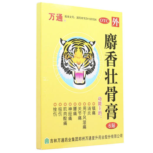 万通 麝香壮骨膏6贴 镇痛消炎 风湿关节痛 腰痛神经痛 扭伤挫伤 商品图3