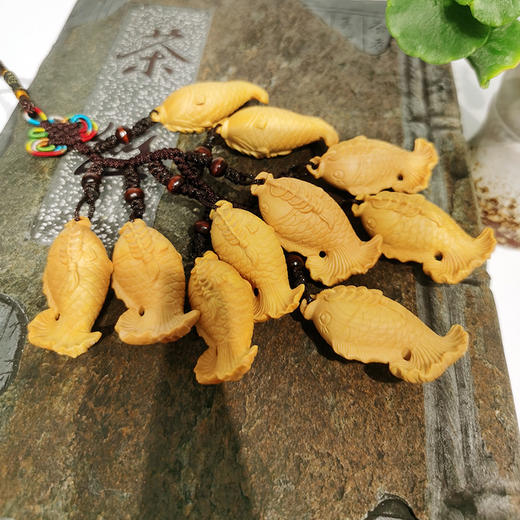 十锦鲤°黄杨木挂件 商品图2