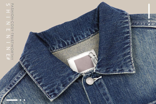 E939272225口袋装饰水洗做旧牛仔夹克 商品图1