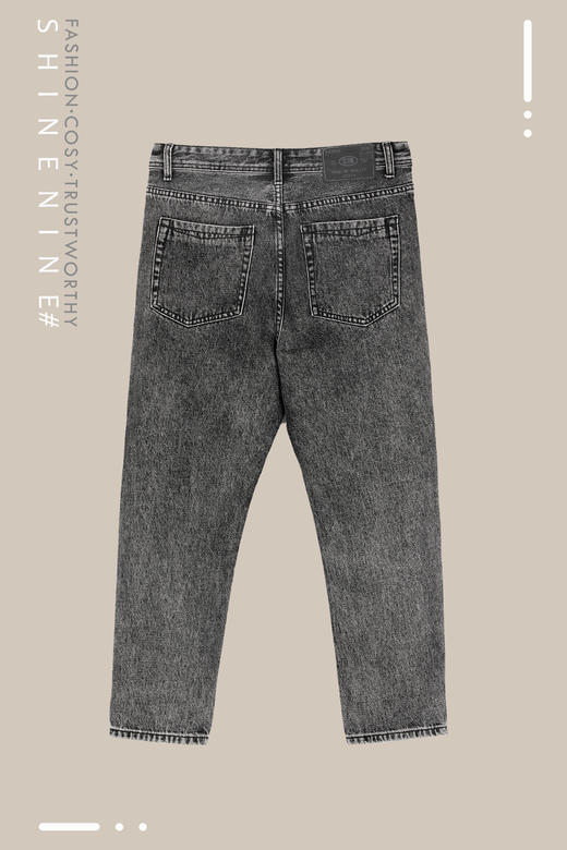 939231203简单做旧牛仔裤 商品图3