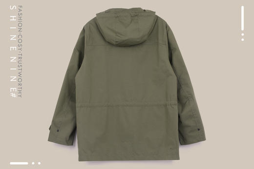 93392902多口袋装饰带帽工装外套 商品图3