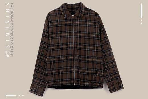 933A02格纹棉服 商品图0