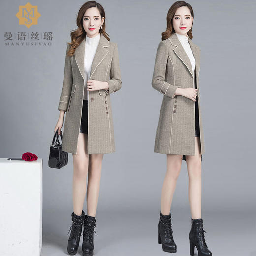 TZF-MYS210910秋冬季新款显瘦呢子大衣 商品图3