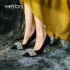 westory女鞋2021秋季新款尖头闪钻高跟鞋W21CE71411 商品缩略图3
