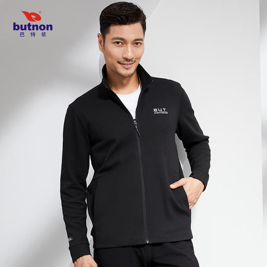 巴特侬butnon男士棉混纺面料柔软亲肤运动针织外套M1625 商品图2