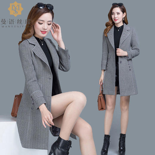 TZF-MYS210910秋冬季新款显瘦呢子大衣 商品图1