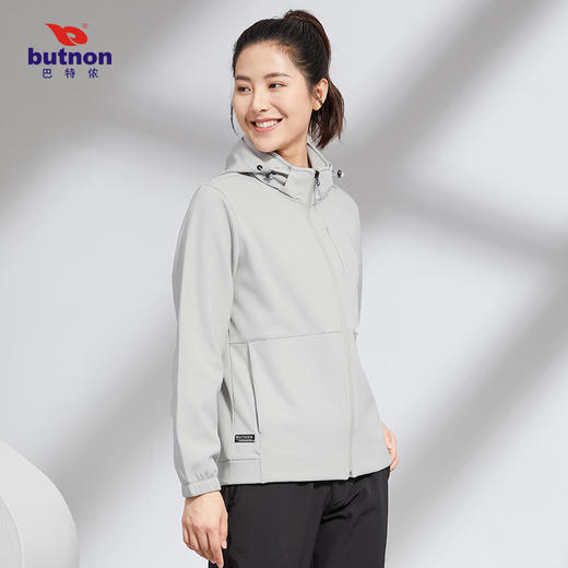 巴特侬butnon女装可拆卸连帽冬季运动梭织外套W1622 商品图3