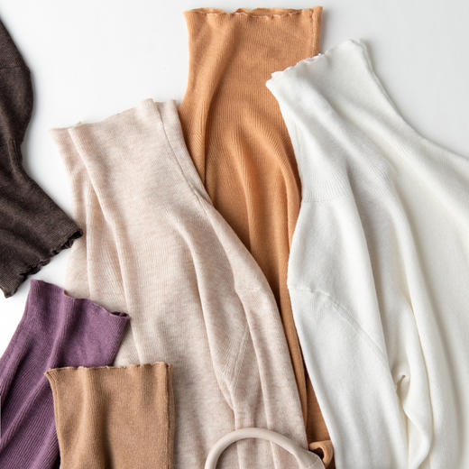 【都市摩登 温柔治愈系】2021秋冬新款韩版修身百搭高领针织衫堆堆领打底毛衣女 商品图2