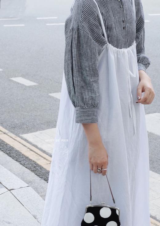 （4折）G 卡其/深蓝/白 连衣裙 商品图2