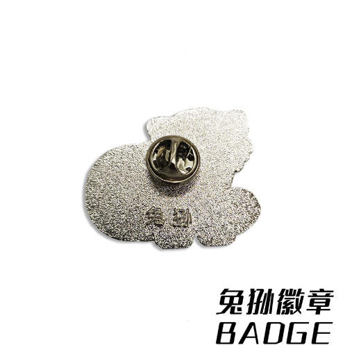 兔狲卡通金属仿珐琅银色徽章胸针3cm 商品图3