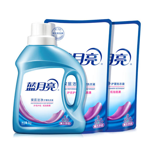 蓝月亮深层洁净薰衣草1kg瓶装+1kg*2袋装 商品图1
