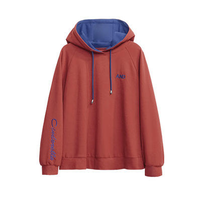 HHQ12 2021年秋季新款T恤女韩版宽松连帽休闲卫衣时尚刺绣气质上衣 商品图3