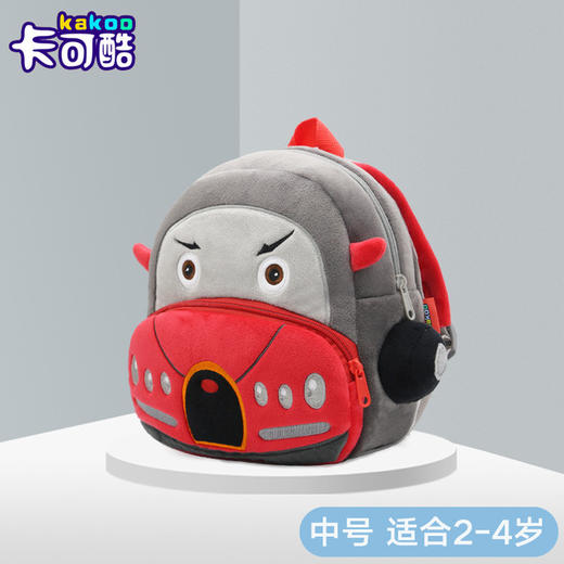 【萌酷汽车款双肩包】毛绒卡通汽车2-4岁玩具儿童双肩包幼儿园书包大号中号 商品图8