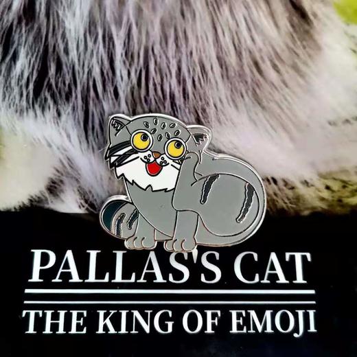 兔狲卡通金属仿珐琅银色徽章胸针3cm 商品图6