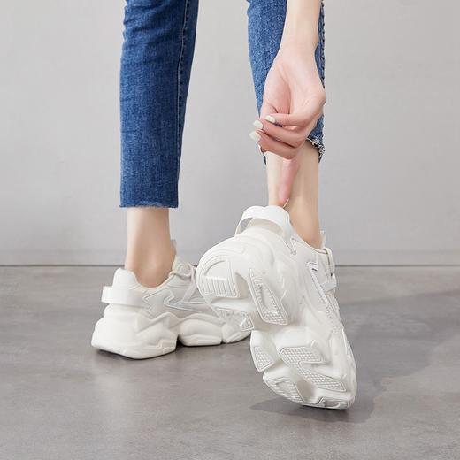 ZHR2022年新款厚底老爹鞋女ins潮松糕鞋百搭透气软底休闲鞋 商品图7