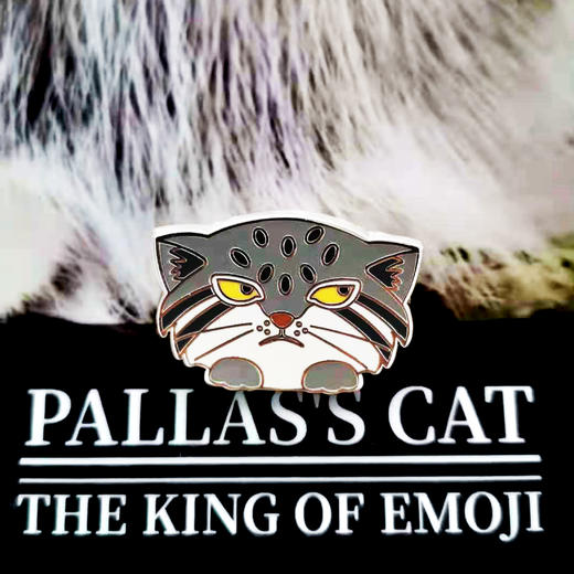 兔狲卡通金属仿珐琅银色徽章胸针3cm 商品图7