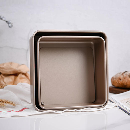 百钻活底深方盘 烤箱用正方形烤盘 家用不沾蛋糕面包模具8寸9.5寸 商品图0