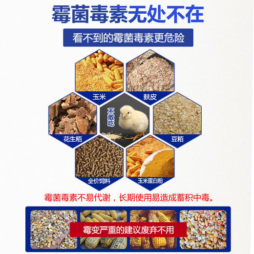 【霉克清】禽用鸡鸭鹅脱霉解毒抗应激保肝护肠补充营养水溶性脱霉解毒剂500g/袋 商品图2