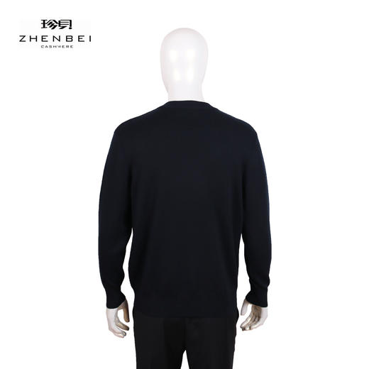 珍贝精纺羊绒一寸领圆领男衫11437-5 商品图1