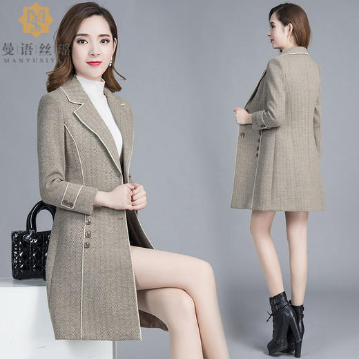 TZF-MYS210910秋冬季新款显瘦呢子大衣 商品图0