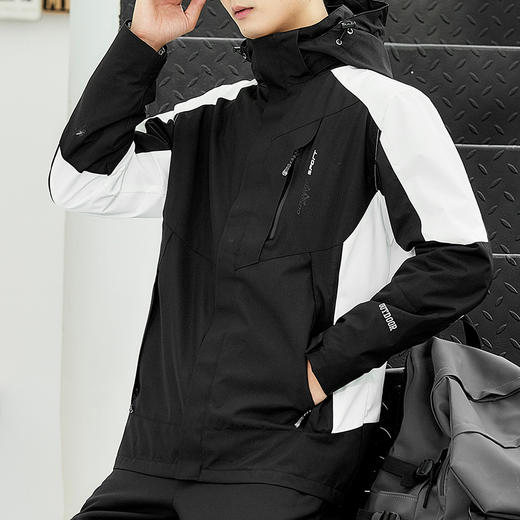 【一口价】【可拆卸内胆】【新款DNY】大依优型双层三合一加肥加大码冲锋衣外套情侣款防风防水潮流上衣胖子外穿登山 商品图1