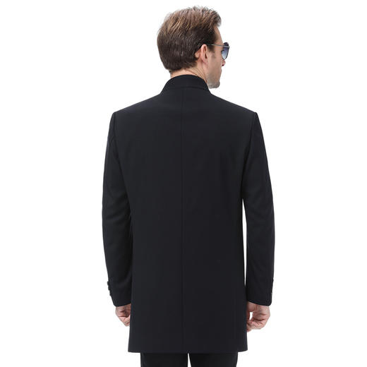 【新款DXS】大依优型大码男装中长款男士风衣加肥加大码修身外套商务休闲上衣胖子 商品图8