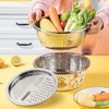 【小黄鸭联名款】炊大皇厨房储物器皿不锈钢盆套装304不锈钢盆三件套 商品缩略图0