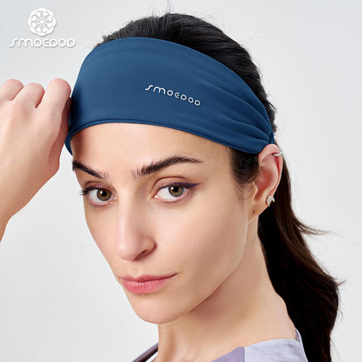 水沐伊朵SMOEDOD瑜伽发带女运动吸汗头巾束发跑步健身男止汗头带5626 商品图4
