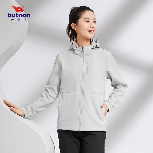 巴特侬butnon女装可拆卸连帽冬季运动梭织外套W1622 商品图4