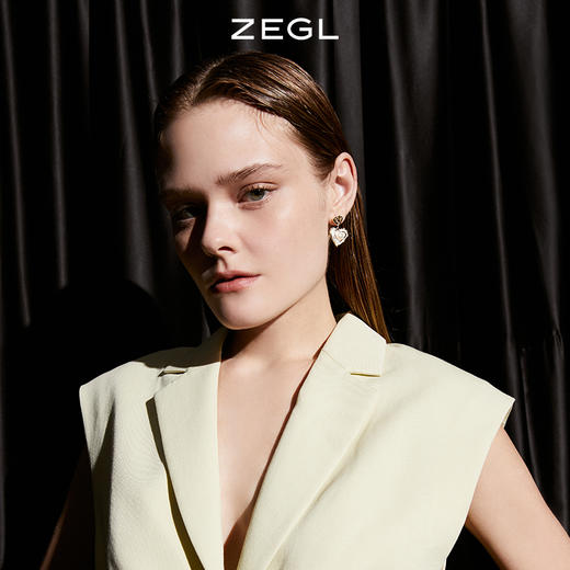 ZEGL设计师爱心耳环女高级感轻奢复古人造珍珠耳钉925银针耳饰品 商品图4