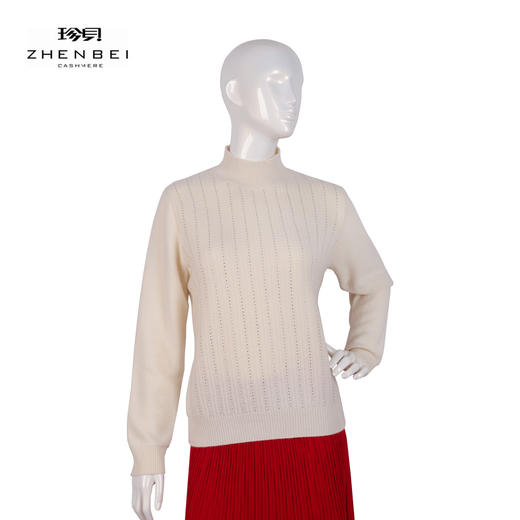 珍贝半高领烫饰女衫55353 商品图0