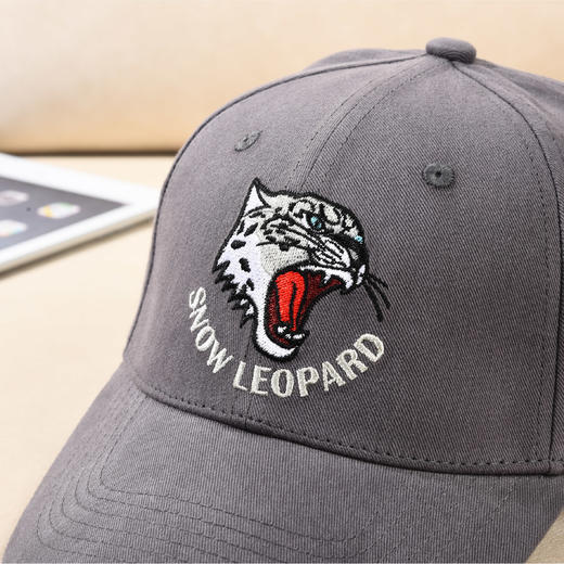 雪豹凌霜刺绣圆顶棒球帽 商品图3