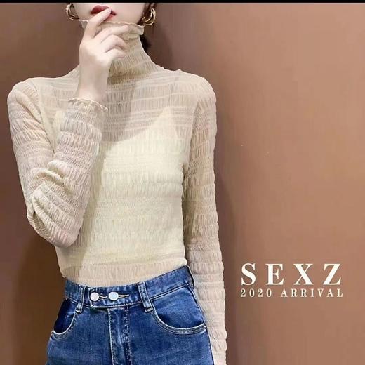 【温柔甜美】记柚温柔蕾丝打底衫 商品图0