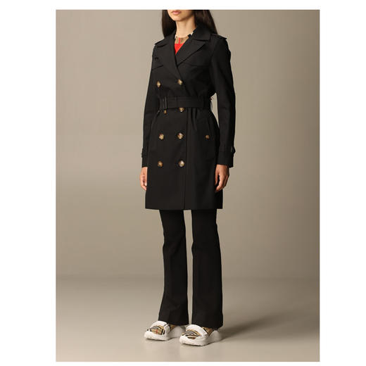 【二】BURBERRY 巴宝莉 女士伊斯灵顿版型 – 短款 Trench 风衣 黑色 8027949 A1189 商品图3
