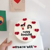 韩式爱心情侣手绘纪念日蛋糕-低糖处理无添加 商品缩略图1