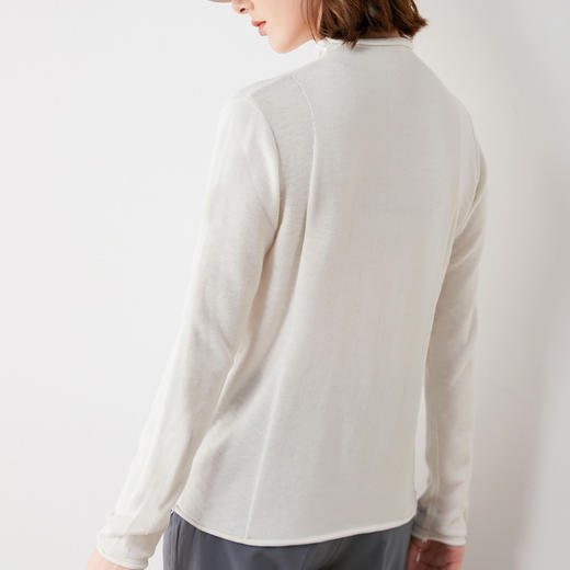 【法式浪漫】针织打底衫女内搭洋气镂空毛衫上衣2021年新款半高领毛衣女秋装 商品图5