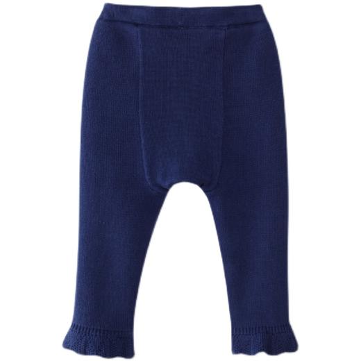 英氏-童衣类（秋）E1英毛打底裤深海滨蓝100CM 商品图4